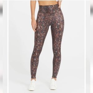 Faux leather snake spanx